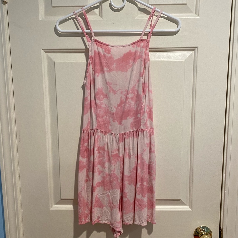 Pink Tie-dye Hollister Romper